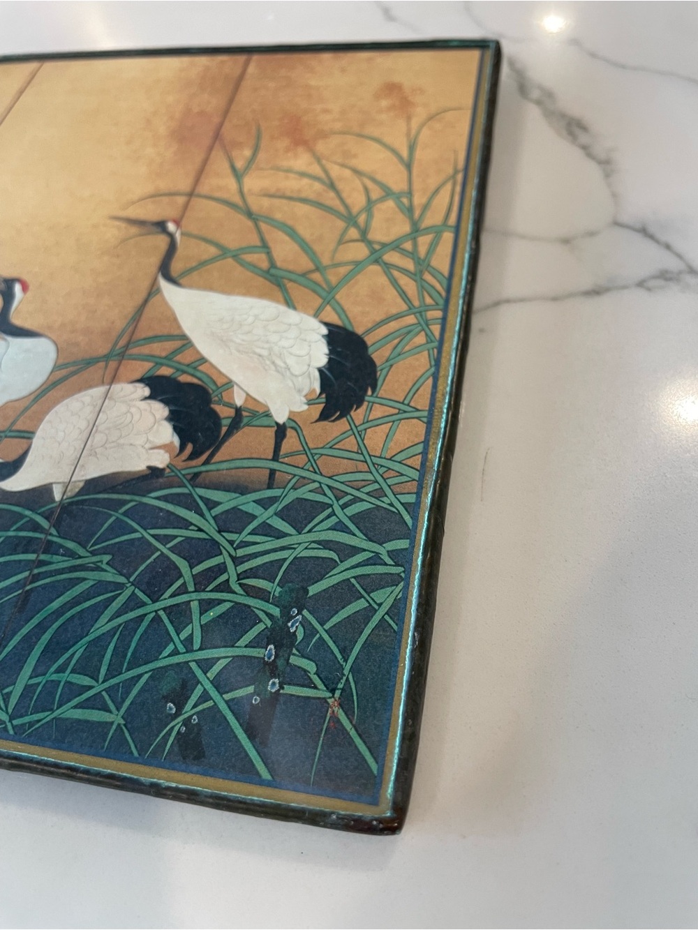 Suzuki Kiitsu “Reeds and Cranes” Japanese Vintage Art Print - Picture 9 of 12